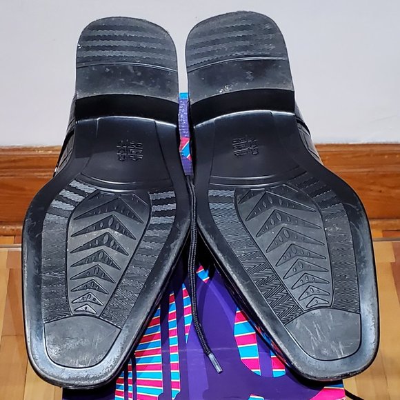 Black patent oxford crocodile imitation shoes - Picture 5 of 5